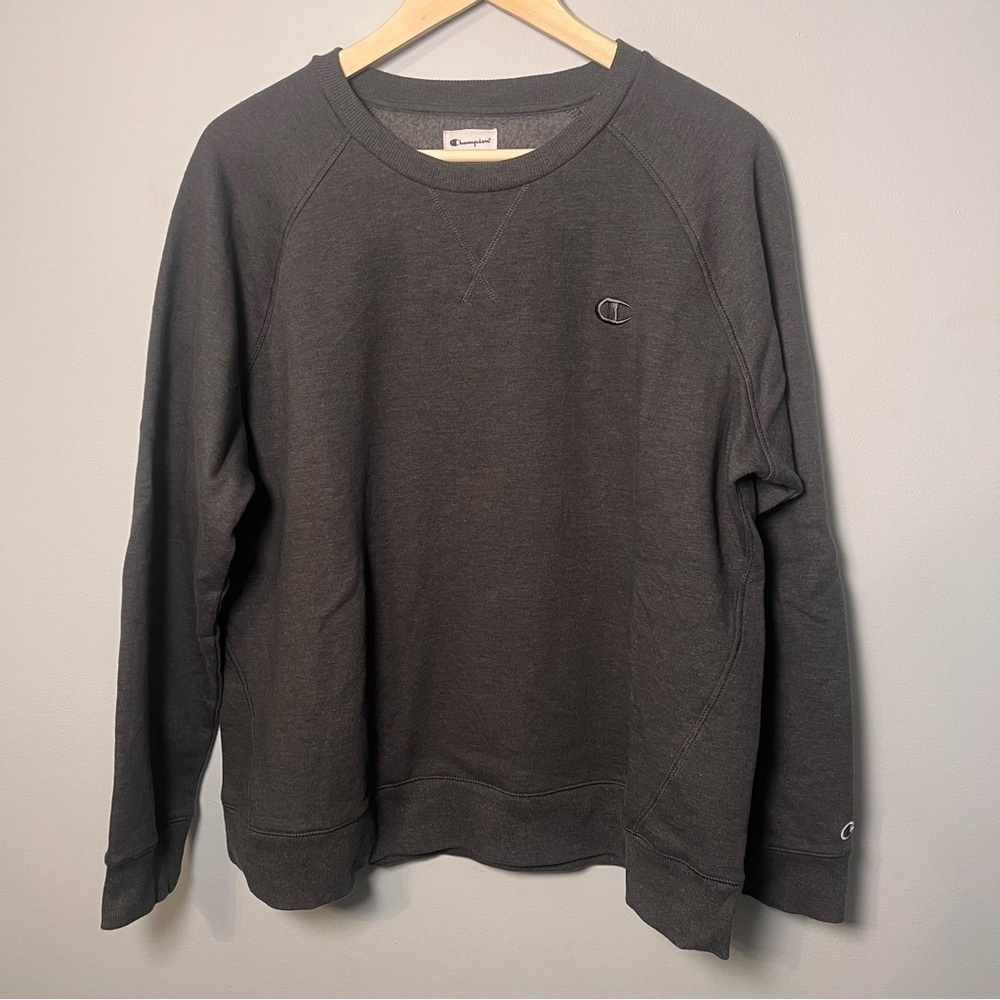 Champion Powerblend Fleece Boyfriend Crewneck Women’s XL Soft Gray Sweatshirt